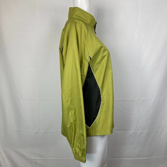 Footjoy Jacket Womens Sz M Green Black Golf Windbreaker Feather Logo - Picture 2 of 9
